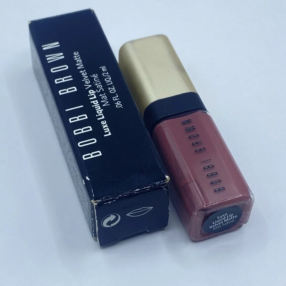 BOBBI BROWN Luxe Liquid Lip Velvet Matte DOUBLE BARE .06 Oz / Travel Size NIB
